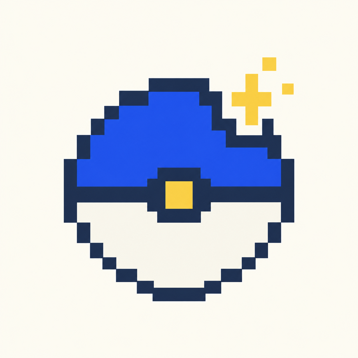 Approved blue pixel capture-sphere PokeLab logo